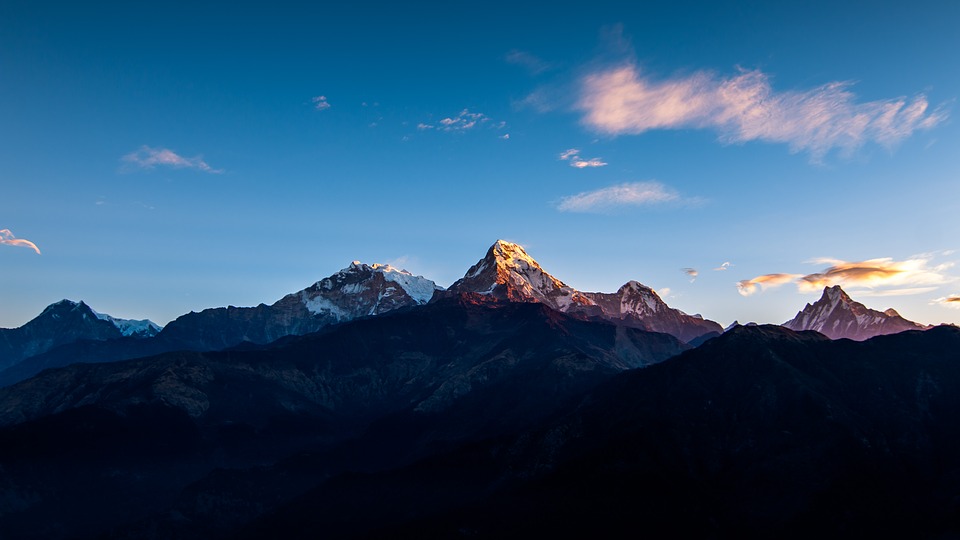Amazing view of the Annapurna Range of the Himalaya