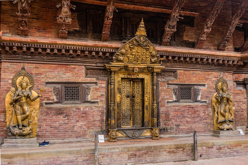 Inside of Patan Durbar Square seen on a day tour in Kathmandu