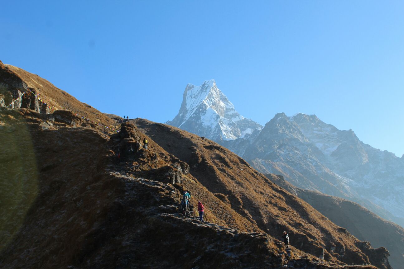 View of Mt. Fishtail during while trekking to Mardi Himal - the new best trekking destination