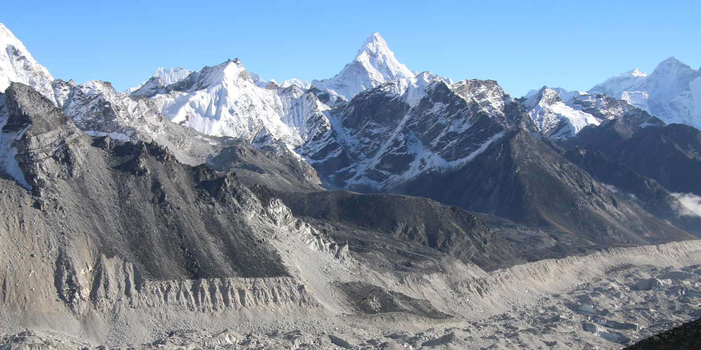 Amazing view from Kalapatthar during trekking in Nepal in November
